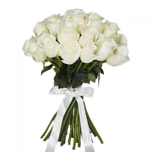 Заказать с доставкой 25 белых роз по Монастырщине